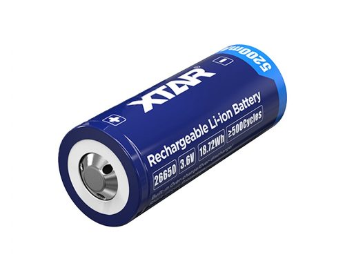 XTAR 26650 - 5200mAh, 3.6V - 3.7V Li-Ion Batterie PCB Protégé