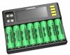 Chargeur LiitoKala Lii-8S 8 Slots Affichage d'écran LCD Chargeur de batterie le plus intelligent de l'UE