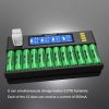 LiitoKala Lii-S12 12-Slot 18650 Chargeur de batterie Pour 20700 26650 21700 14500 10440 16340 1.2V 3.7V batterie