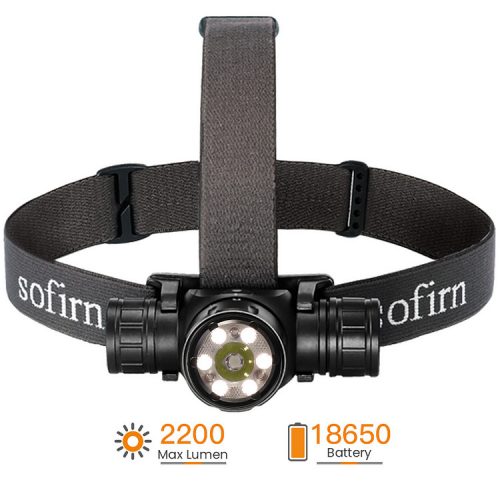 SOFIRN HS21 lampe frontale rechargeable 2200 lumens, 4 types de LED